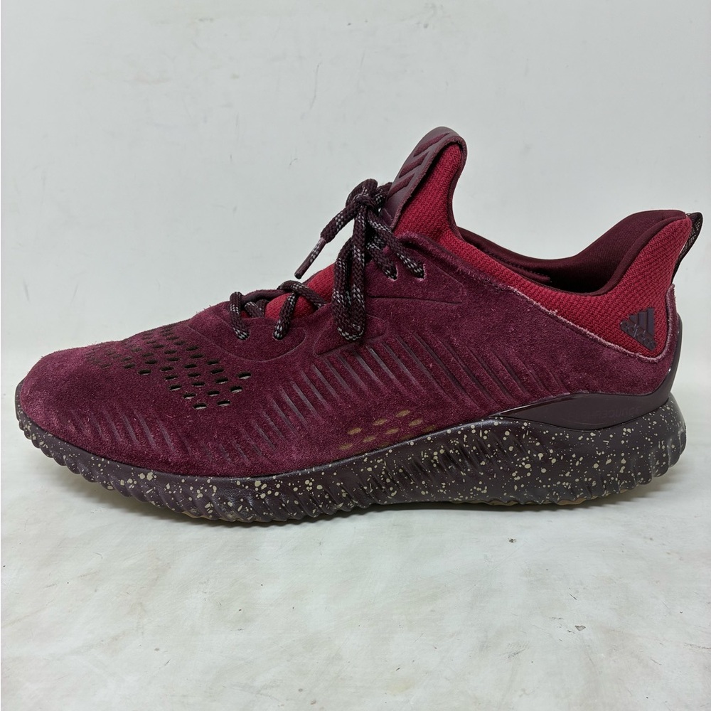 Adidas Men's Burgundy Suede Athletic Sneaker - Picture 3 of 14